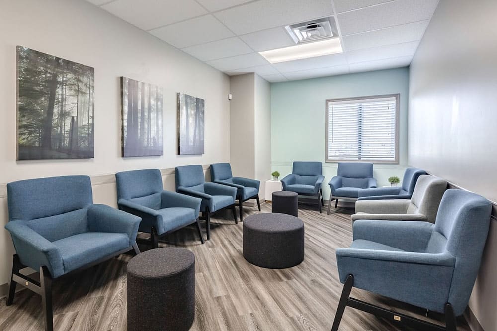 Group therapy room at the Victory Bay Woburn clinic