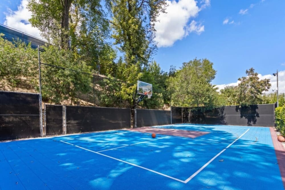 Outdoor sport court at a Victory Bay residential mental health facility